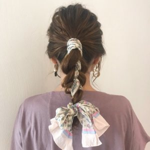 スカーフアレンジ 美容室safari